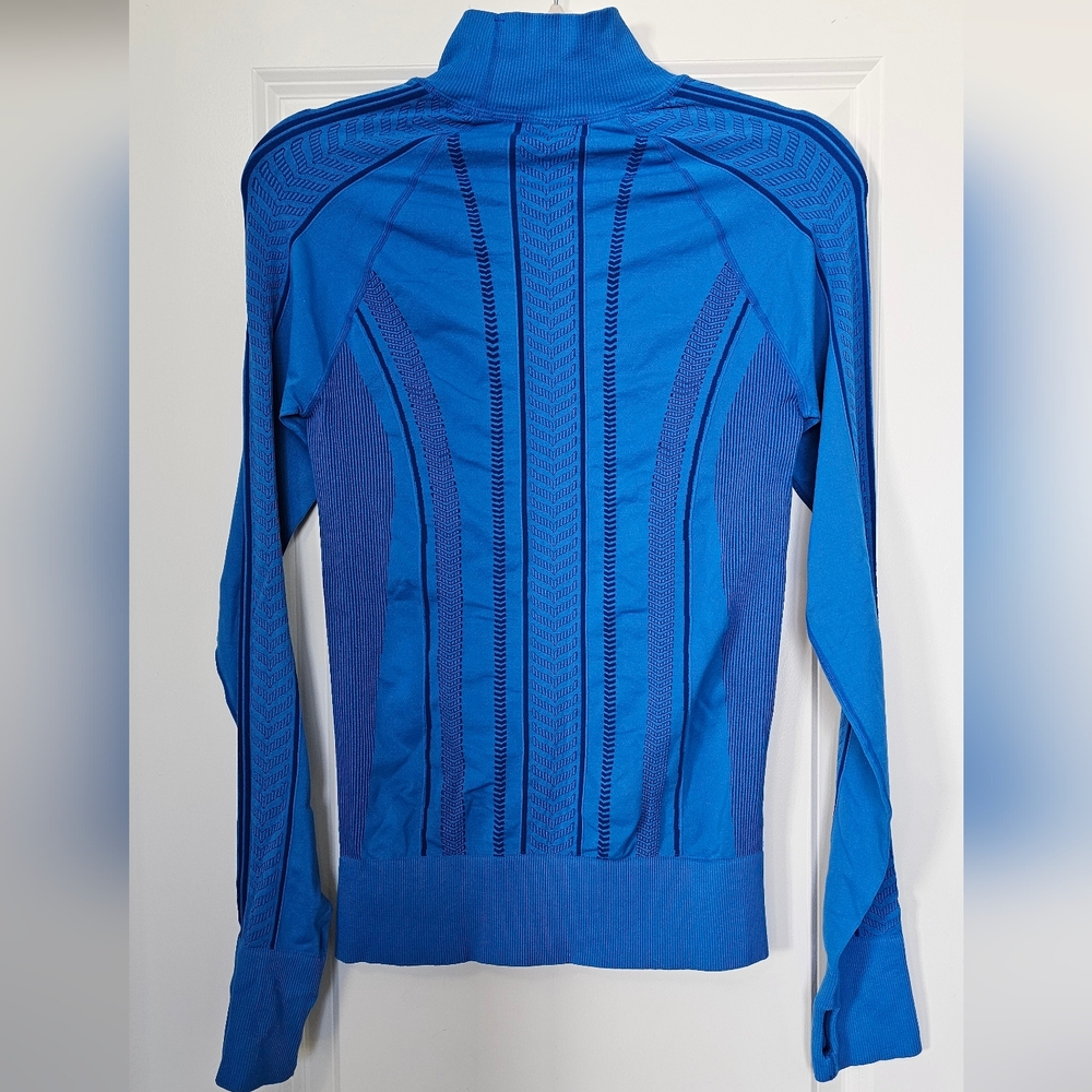 Zella Seamless Athletic Pullover Top Women’s Blue Long Sleeve Thumbholes - Picture 5 of 7